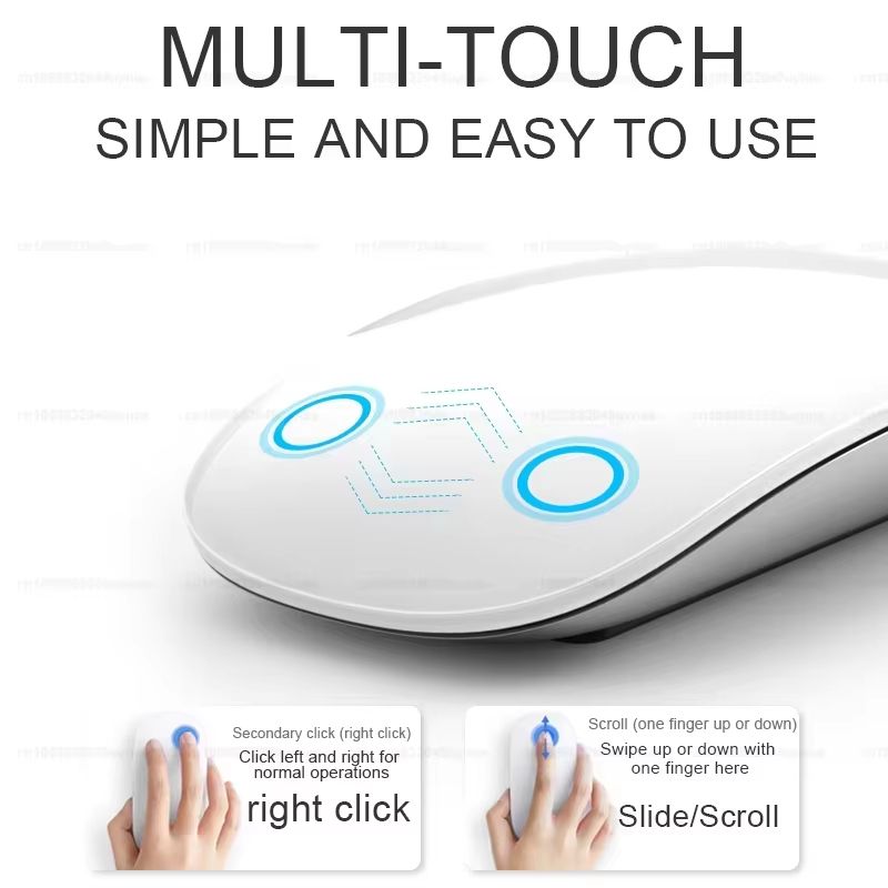 Magic Wireless Mouse Original Official For Apple, Bluetooth Multi-Touch Mouse For Macbook Pro Air Mini Laptop Tablet