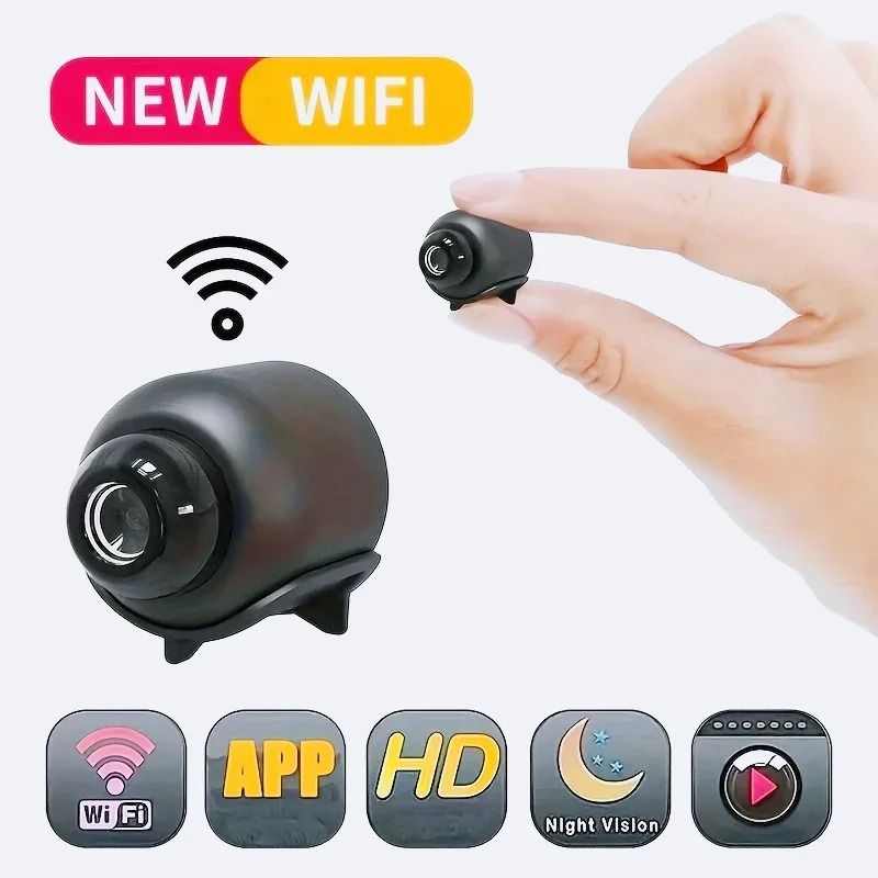 1080P HD Mini WiFi Security Camera with Night Vision and Audio Recording