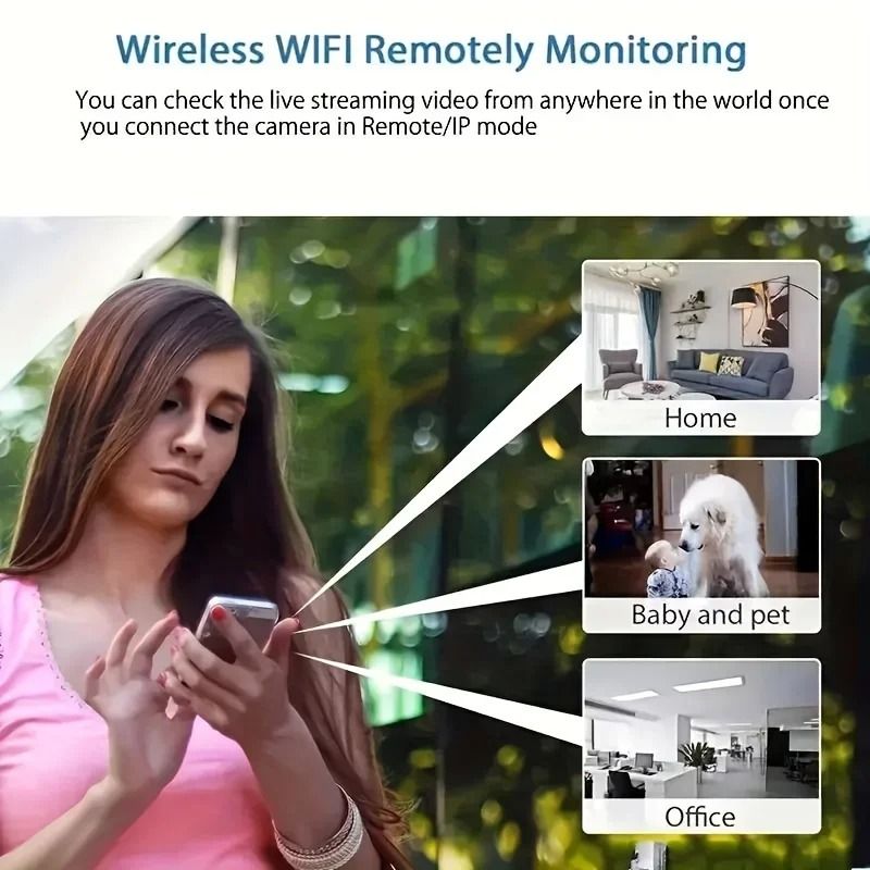 1080P HD Mini WiFi Security Camera with Night Vision and Audio Recording